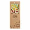 World Market Fruit Pattern Beeswax and Cotton Reusable Food Wraps 3 Pack