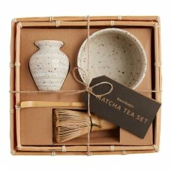 World Market Speckled Ceramic Matcha Bowl and Whisk Tea Gift Set