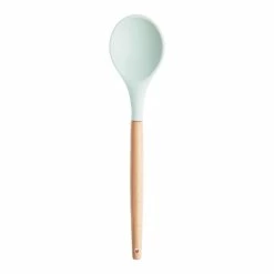 World Market Sage Green Silicone Cooking Spoon with Wood Handle Set of 2