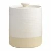 World Market Tipton Large Ivory Speckled Ceramic Storage Canister