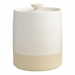World Market Tipton Large Ivory Speckled Ceramic Storage Canister
