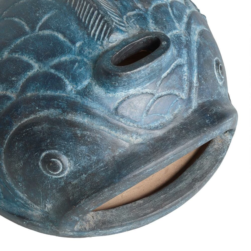 World Market Blue Terracotta Fish Pizza Oven 6 World Market Blue Terracotta Fish Pizza Oven - Image 4