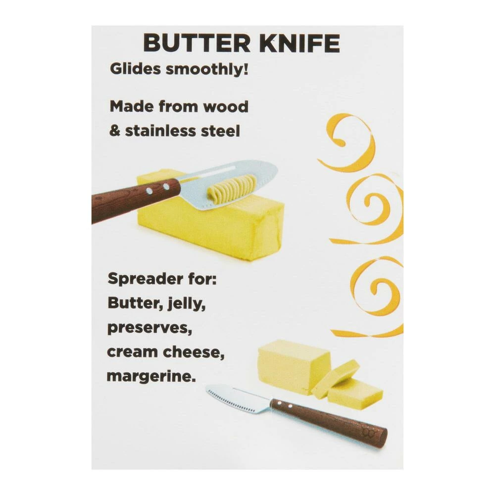 World Market Prepara Stainless Steel and Wood Butter Spreader Knife 4 World Market Prepara Stainless Steel and Wood Butter Spreader Knife - Image 2
