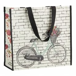 World Market Large Bicycle Floral Tote Bag Set of 2