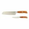 World Market Chopwell Carbon Steel and Ash Wood 2 Piece Knife Set