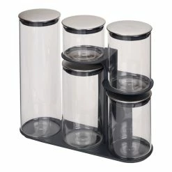 World Market Joseph Joseph Podium Glass 5 Piece Storage Set with Stand