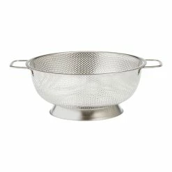 World Market Large Stainless Steel Mesh Footed Colander