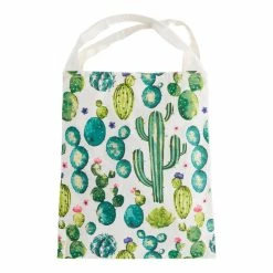 World Market Large Watercolor Cactus Canvas Tote Bag