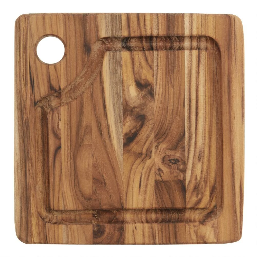 World Market Mini TeakHaus Edge Grain Wood Trencher Cutting Board 3 World Market Mini TeakHaus Edge Grain Wood Trencher Cutting Board
