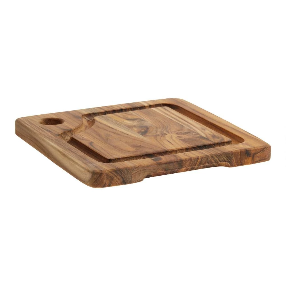 World Market Mini TeakHaus Edge Grain Wood Trencher Cutting Board 4 World Market Mini TeakHaus Edge Grain Wood Trencher Cutting Board - Image 2