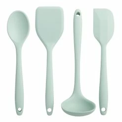 World Market Mini Sage Green Silicone Cooking Utensils Set of 4