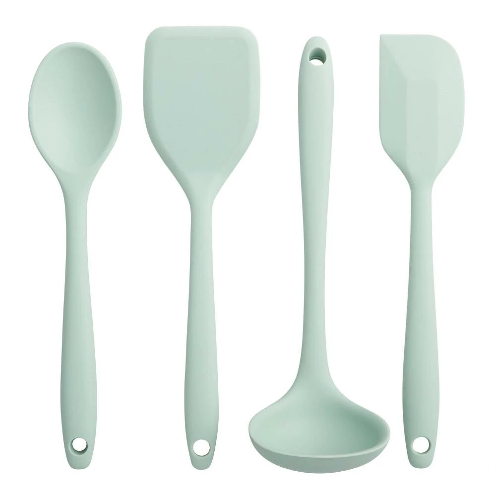World Market Mini Sage Green Silicone Cooking Utensils Set of 4 3 World Market Mini Sage Green Silicone Cooking Utensils Set of 4