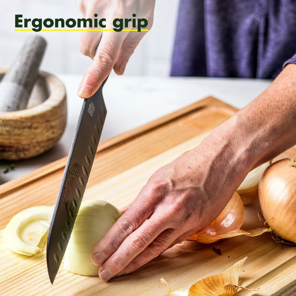 World Market GreenPan Chop & Grill Stainless Steel Santoku Knife 6 World Market GreenPan Chop & Grill Stainless Steel Santoku Knife - Image 4