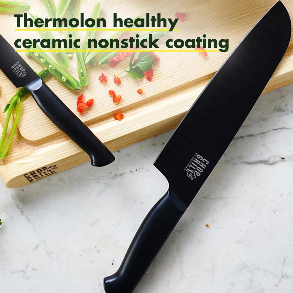 World Market GreenPan Chop & Grill Stainless Steel Santoku Knife 7 World Market GreenPan Chop & Grill Stainless Steel Santoku Knife - Image 5