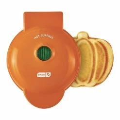 World Market Dash Pumpkin Mini Nonstick Waffle Maker