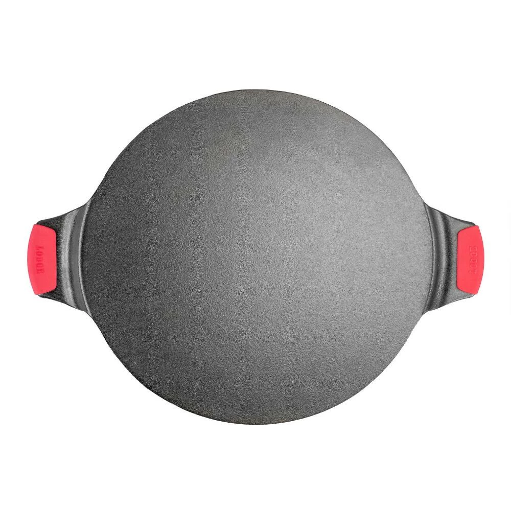 World Market Lodge Cast Iron Pizza Pan With Silicone Grips 4 World Market Lodge Cast Iron Pizza Pan With Silicone Grips - Image 2