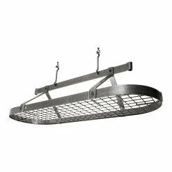 World Market Enclume 48 Inch Hammered Steel Ceiling Pot Rack