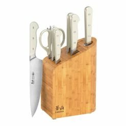 World Market Cangshan Bamboo 8 Piece Knife Block Set