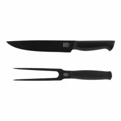 World Market GreenPan Chop & Grill Carving Knife & Fork Set