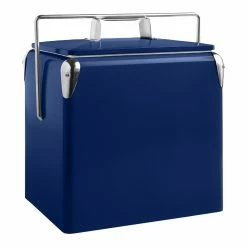 World Market Royal Blue Retro Drink Cooler