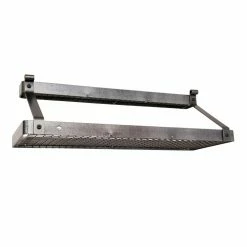 World Market Enclume Hammered Steel Deep 2 Tier Bookshelf Wall Pot Rack