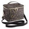 World Market Black and Gold Splatter Washable Paper Insulated Lunch Tote
