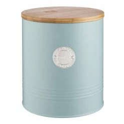 World Market Typhoon Living Steel Cookie Jar with Bamboo Lid