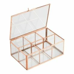 World Market Copper and Glass Tea Storage Box