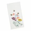 World Market Embroidered Bee and Flowers Kitchen Towel Set of 2