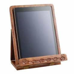World Market Hand-Carved Wood Tablet Stand