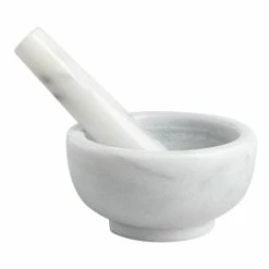 World Market White Marble Mortar and Pestle