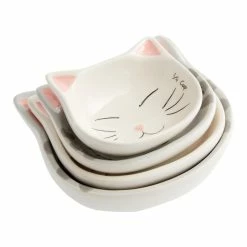 World Market Gray Ceramic Cat Nesting Measuring Cups