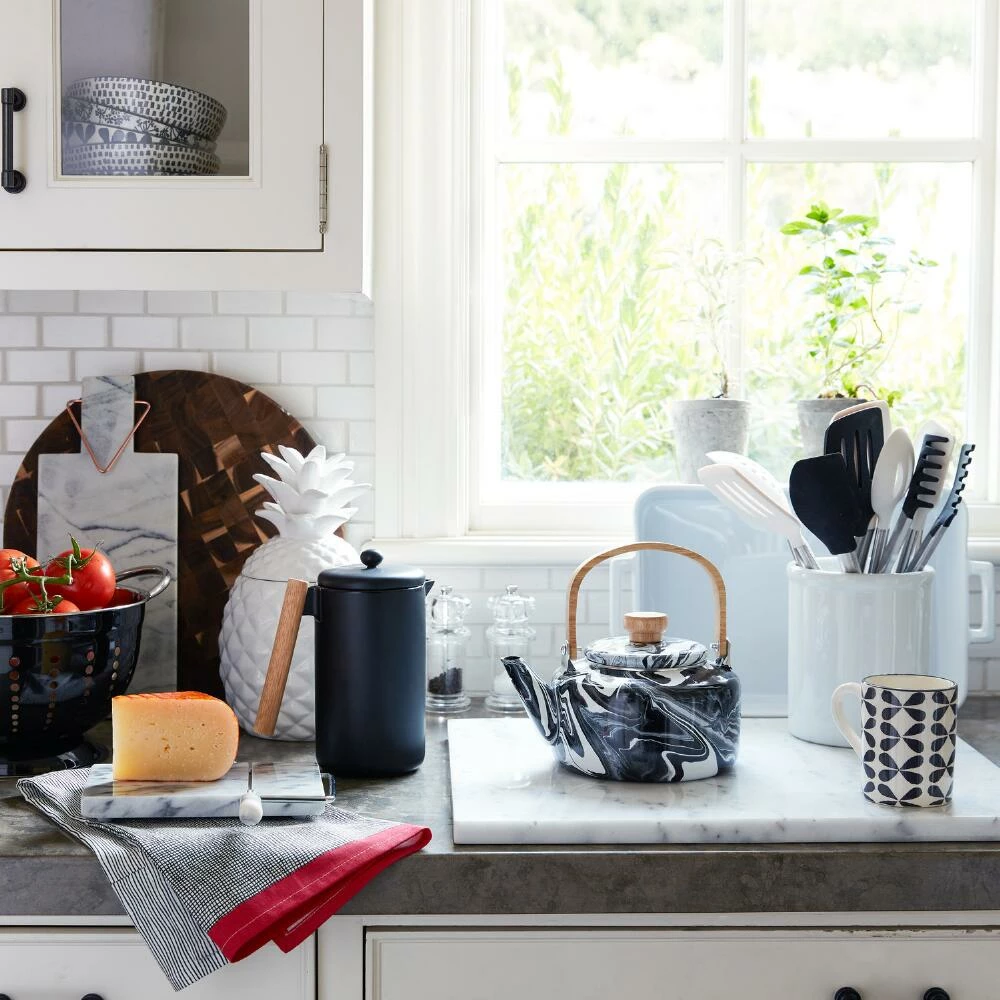 World Market White Porcelain Utensil Holder 4 World Market White Porcelain Utensil Holder - Image 2