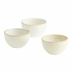 World Market Textured Ceramic Prep Bowls 3 Pack