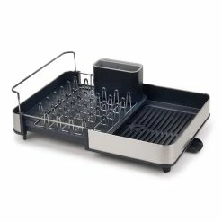 World Market Joseph Joseph Gray Steel Extend Expandable Dish Rack