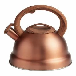 World Market Brushed Copper Tea Kettle With Rubber Base