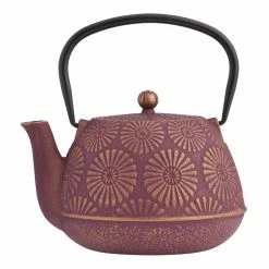 World Market Plum Flower Cast Iron Teapot