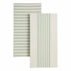 World Market Jadeite Stripe Kitchen Towels 2 Pack