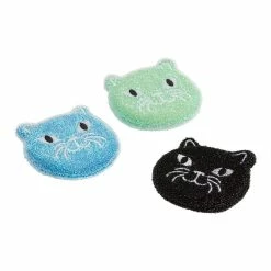 World Market Kikkerland Kitty Scrub Sponges 3 Pack