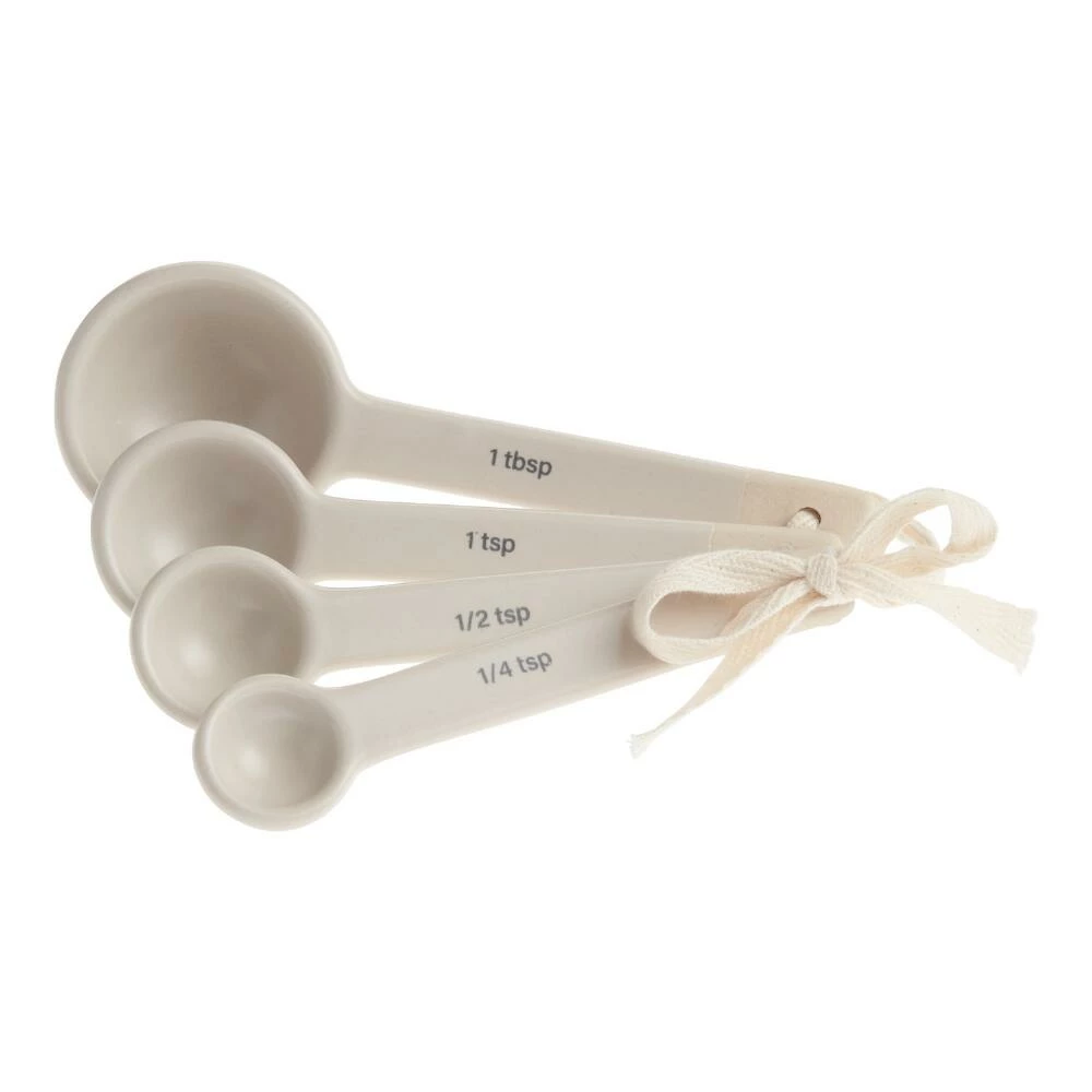 World Market Greige Ceramic Measuring Spoons 3 World Market Greige Ceramic Measuring Spoons