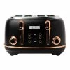 World Market Haden Black and Copper Heritage 4 Slice Wide Slot Toaster