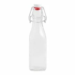 World Market Bormioli Small Glass Clamp Lid Swing Bottle