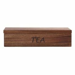 World Market Acacia Wood Tea Storage Box