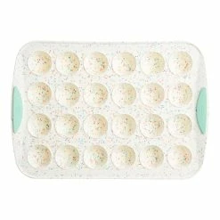 World Market Trudeau Confetti Structured Silicone 24c Mini Muffin Pan