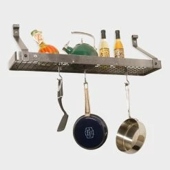 World Market Enclume 36 Inch Hammered Steel Bookshelf Wall Pot Rack -Deals Kitchen Store unnamed file 709