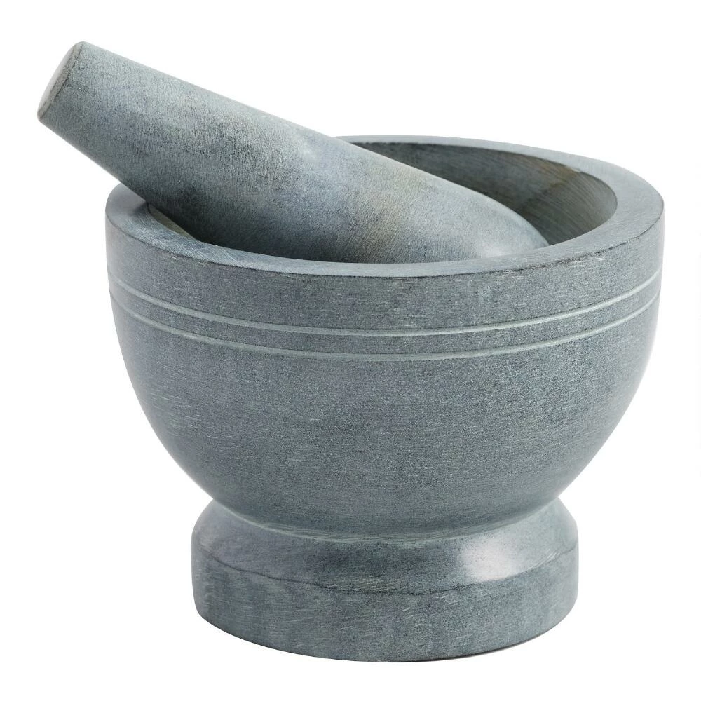 World Market Polished Soapstone Mortar and Pestle 3 World Market Polished Soapstone Mortar and Pestle
