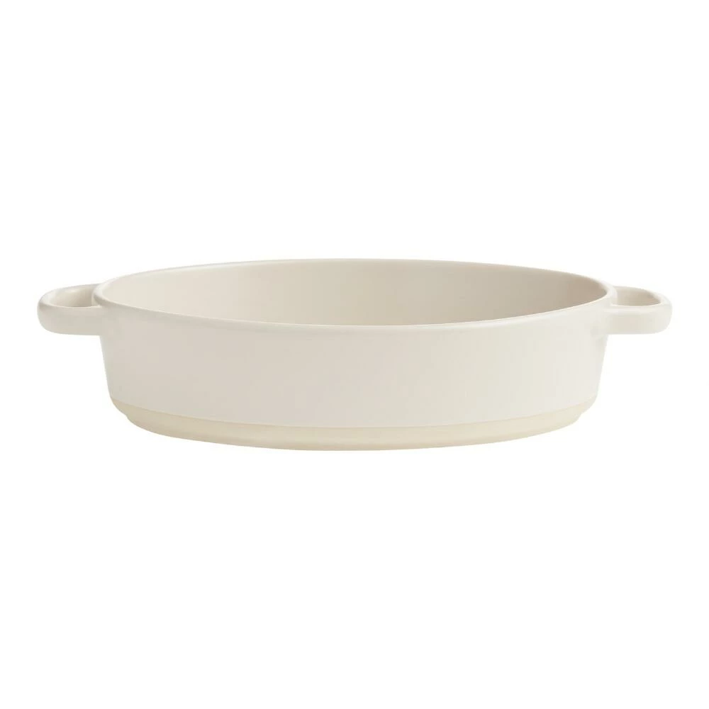 World Market Oval Greige Ceramic Baker 3 World Market Oval Greige Ceramic Baker