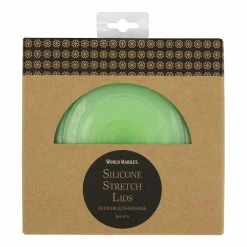 World Market Green Stretch Silicone Food Storage Lids 6 Pack