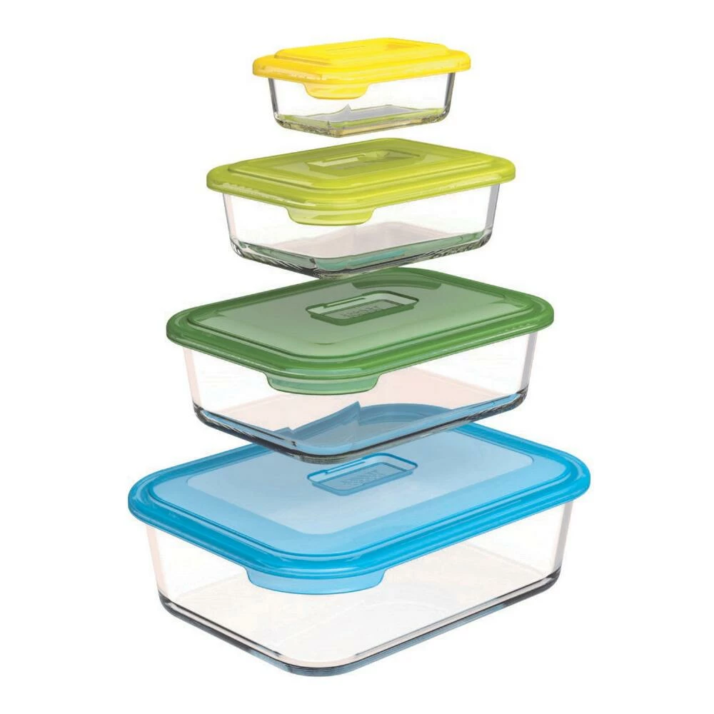 World Market Joseph Joseph Nest Glass 8 Piece Food Storage Set 4 World Market Joseph Joseph Nest Glass 8 Piece Food Storage Set - Image 2