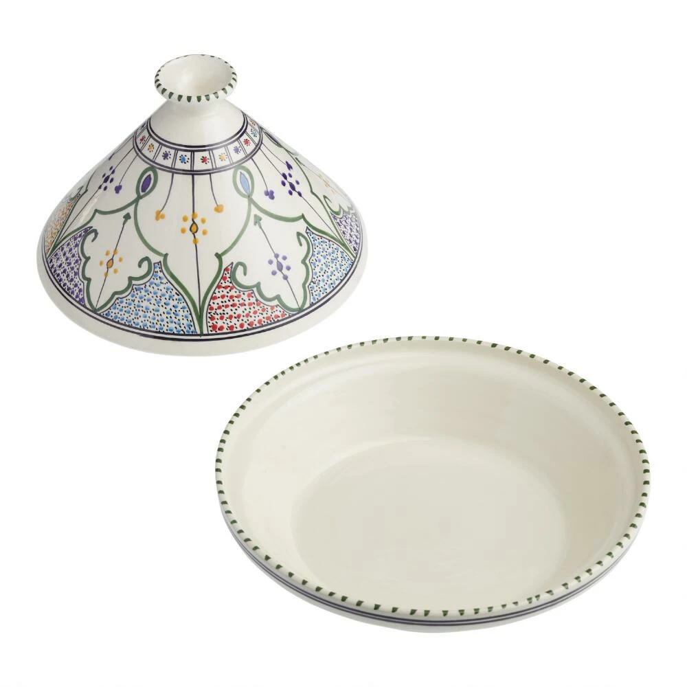 World Market Amira Large Hand Painted Ceramic Tagine 3 World Market Amira Large Hand Painted Ceramic Tagine - Image 2